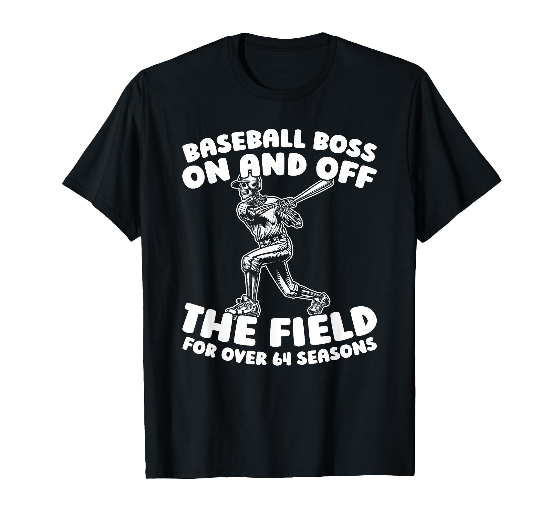 64 Years Old Baseball Team Player T-Shirt - Custom Art Print Unisex - T-Shirt, Sweatshirt, Hoodie
