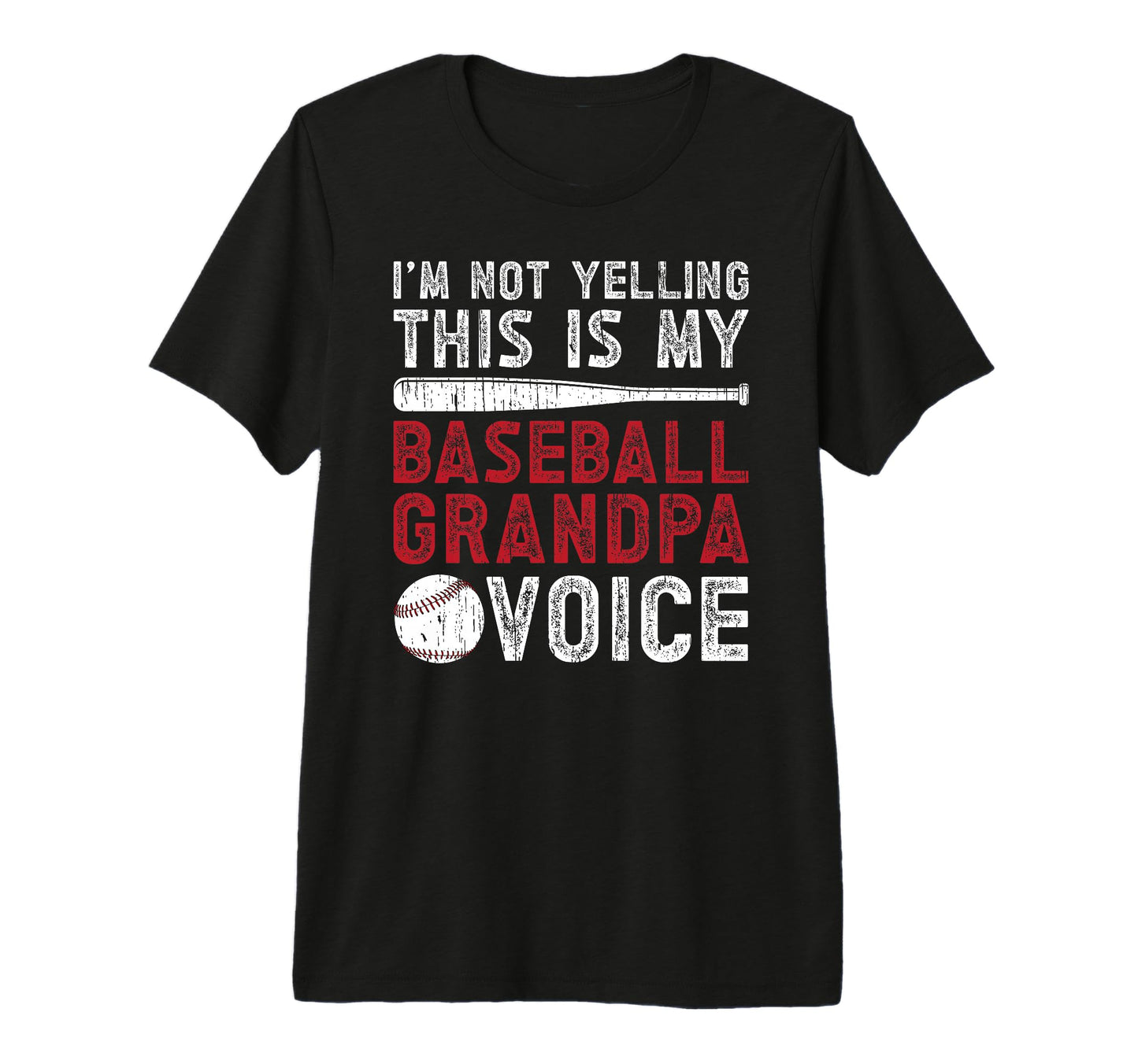 Mens My Baseball Grandpa Voice T-Shirt - Casual Everyday Wear Unisex - T-Shirt, Sweatshirt, Hoodie