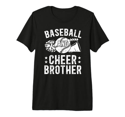 Baseball And Cheer Brother T-Shirt - Casual Everyday Wear Men Women - T-Shirt, Sweatshirt, Hoodie