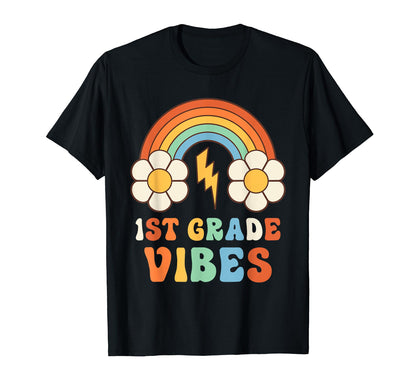 1St Grade Vibes 1St Grade Team Rainbow T-Shirt - Unique Graphic Men Women - T-Shirt, Sweatshirt, Hoodie
