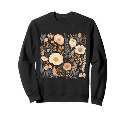 Boho Flowers Sweatshirt - Aesthetic Graphic for Adults - T-Shirt, Sweatshirt, Hoodie