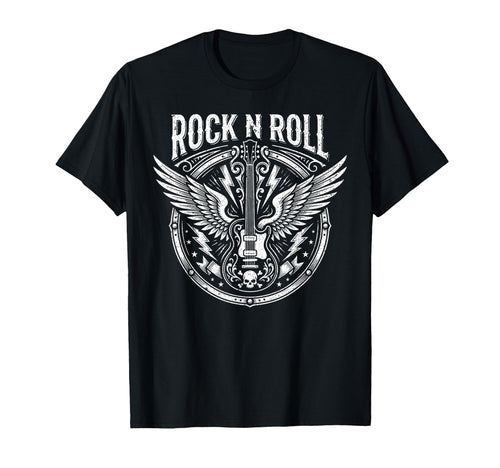Rock N Roll Electric Guitar Rock T-Shirt - Streetwear Style for Adults - T-Shirt, Sweatshirt, Hoodie