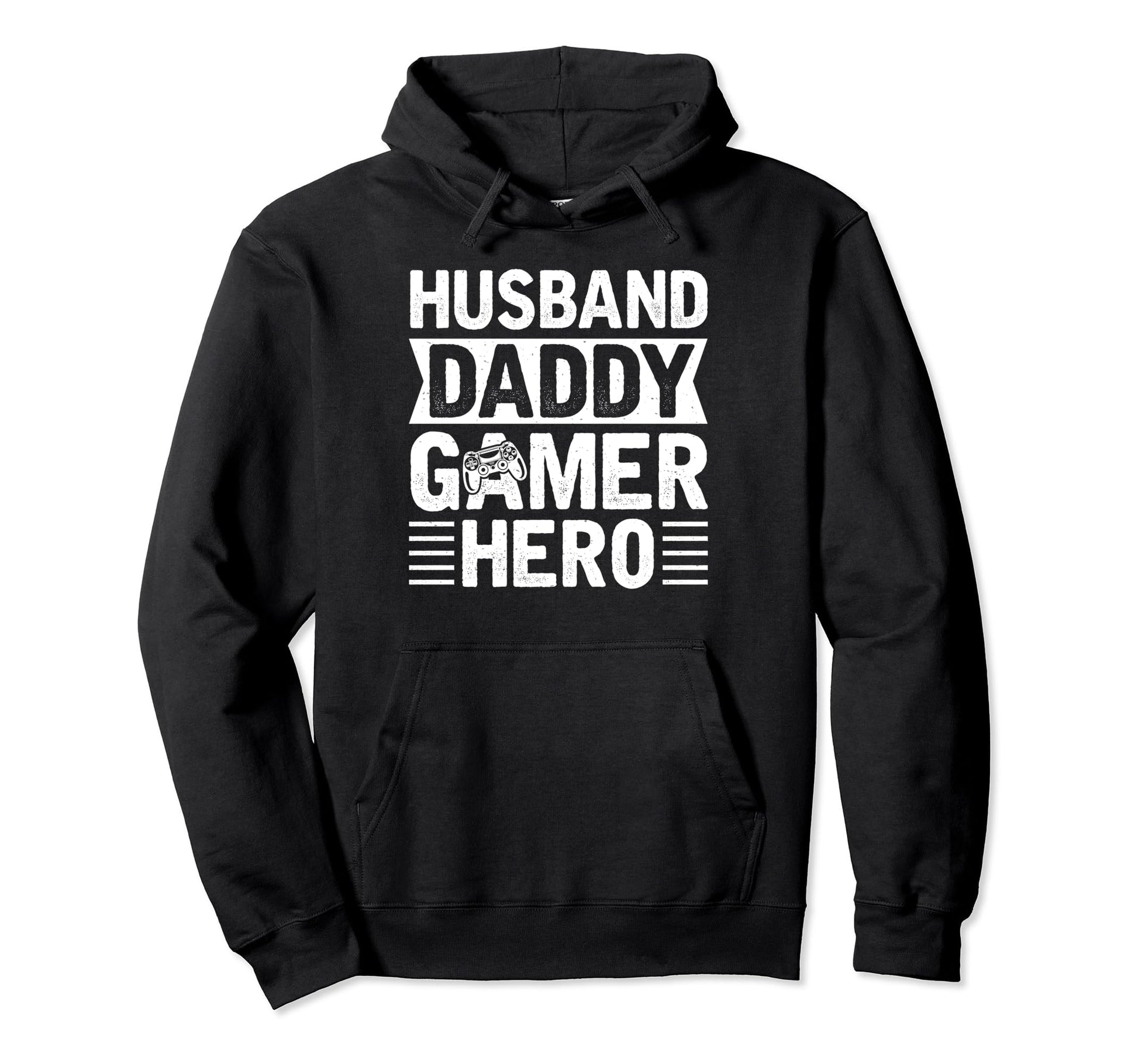Husband Daddy Gamer Hero Fathers Day Hoodie - Trendy Graphic for Adults - T-Shirt, Sweatshirt, Hoodie