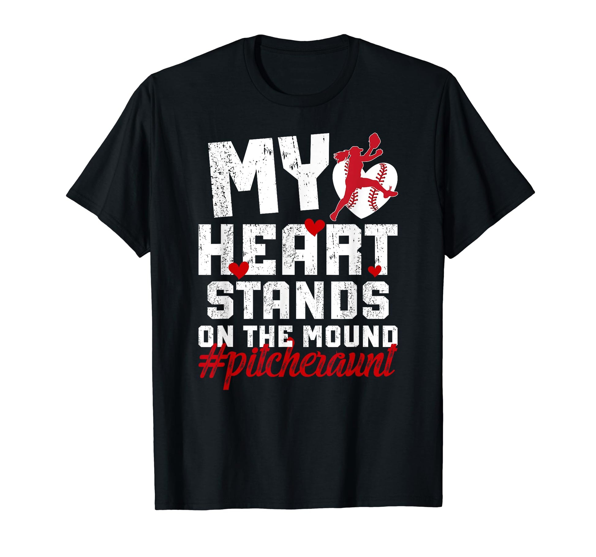 Mound Baseball Pitcher Aunt Baseball T-Shirt - Aesthetic Graphic Unisex - T-Shirt, Sweatshirt, Hoodie