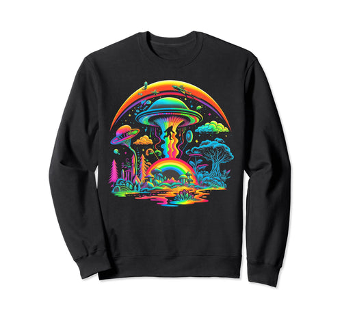 Ufo Funny Bigfoot Sasquatch 80S Sweatshirt - Fun Novelty Design for Adults - T-Shirt, Sweatshirt, Hoodie