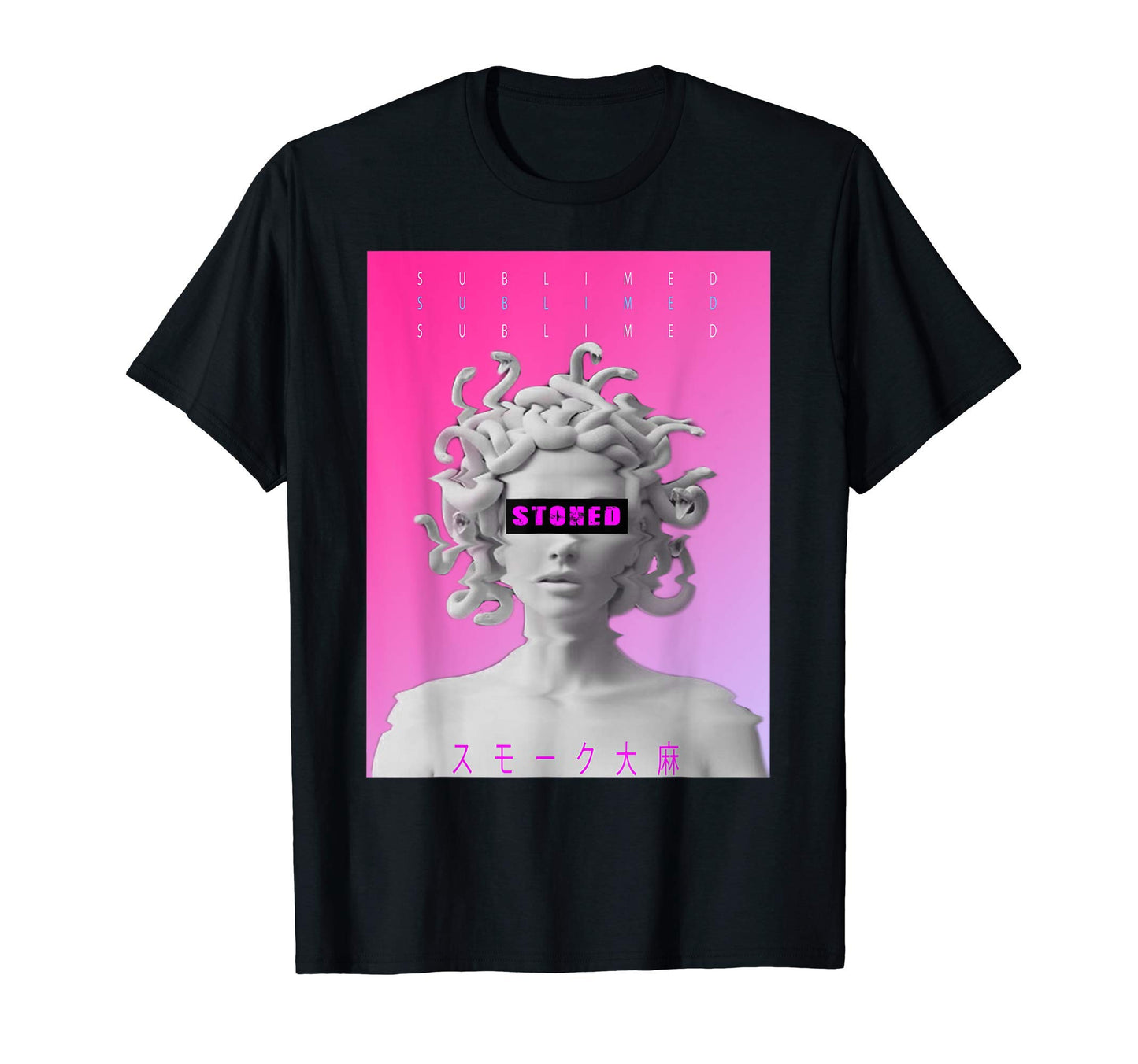 Stoned Sublimed Vaporwave Aesthetic T-Shirt - Fun Novelty Design Unisex - T-Shirt, Sweatshirt, Hoodie