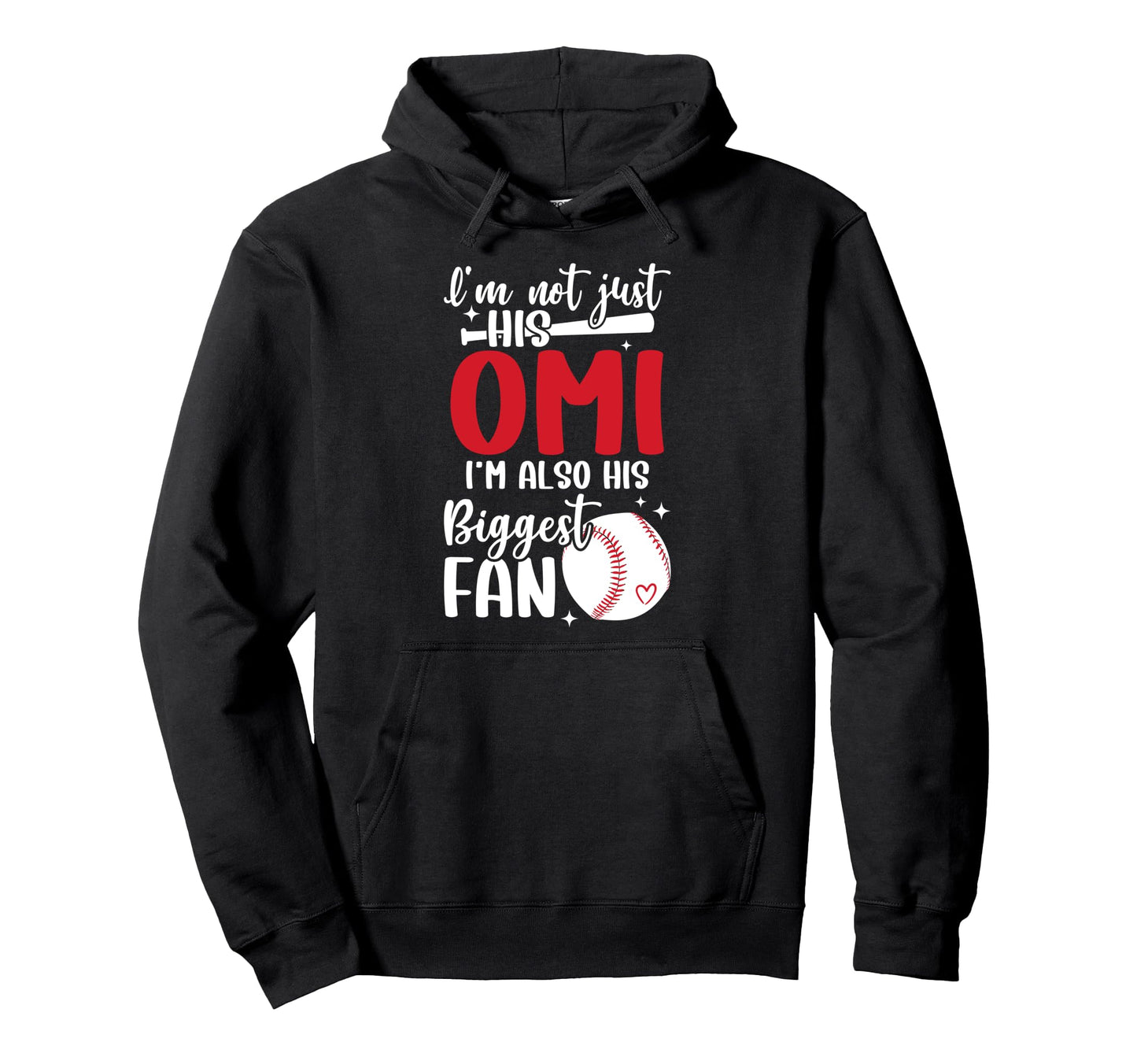 His Biggest Fan Baseball Omi Baseball Hoodie - Casual Everyday Wear Unisex - T-Shirt, Sweatshirt, Hoodie