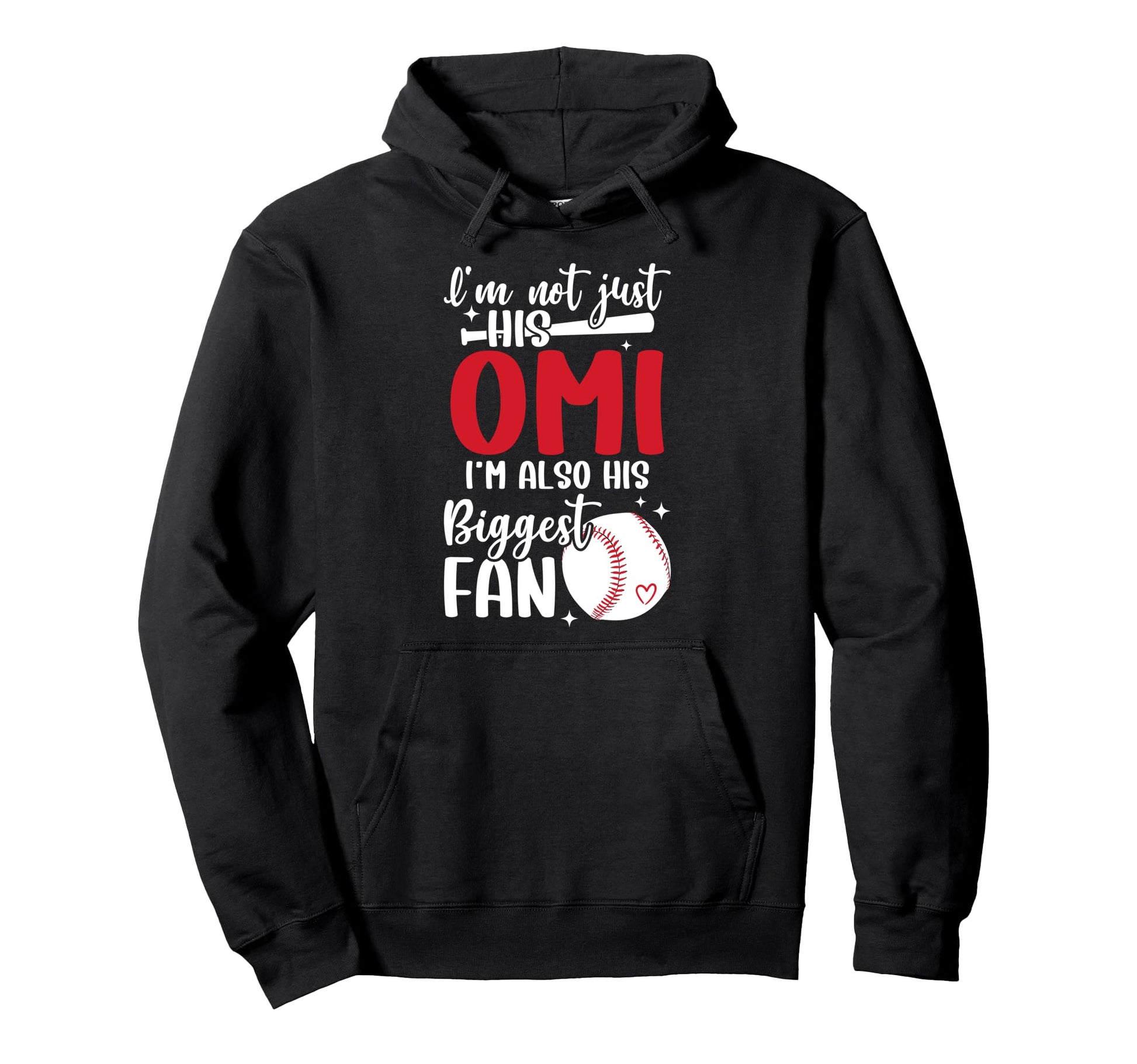 His Biggest Fan Baseball Omi Baseball Hoodie - Casual Everyday Wear Unisex - T-Shirt, Sweatshirt, Hoodie