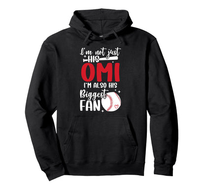 His Biggest Fan Baseball Omi Baseball Hoodie - Casual Everyday Wear Unisex - T-Shirt, Sweatshirt, Hoodie