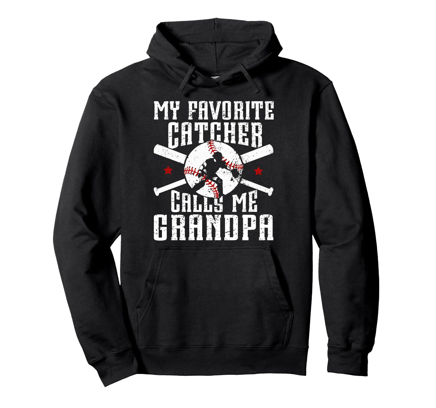My Favorite Baseball Catcher Grandpa Hoodie - Novelty Apparel Unisex - T-Shirt, Sweatshirt, Hoodie