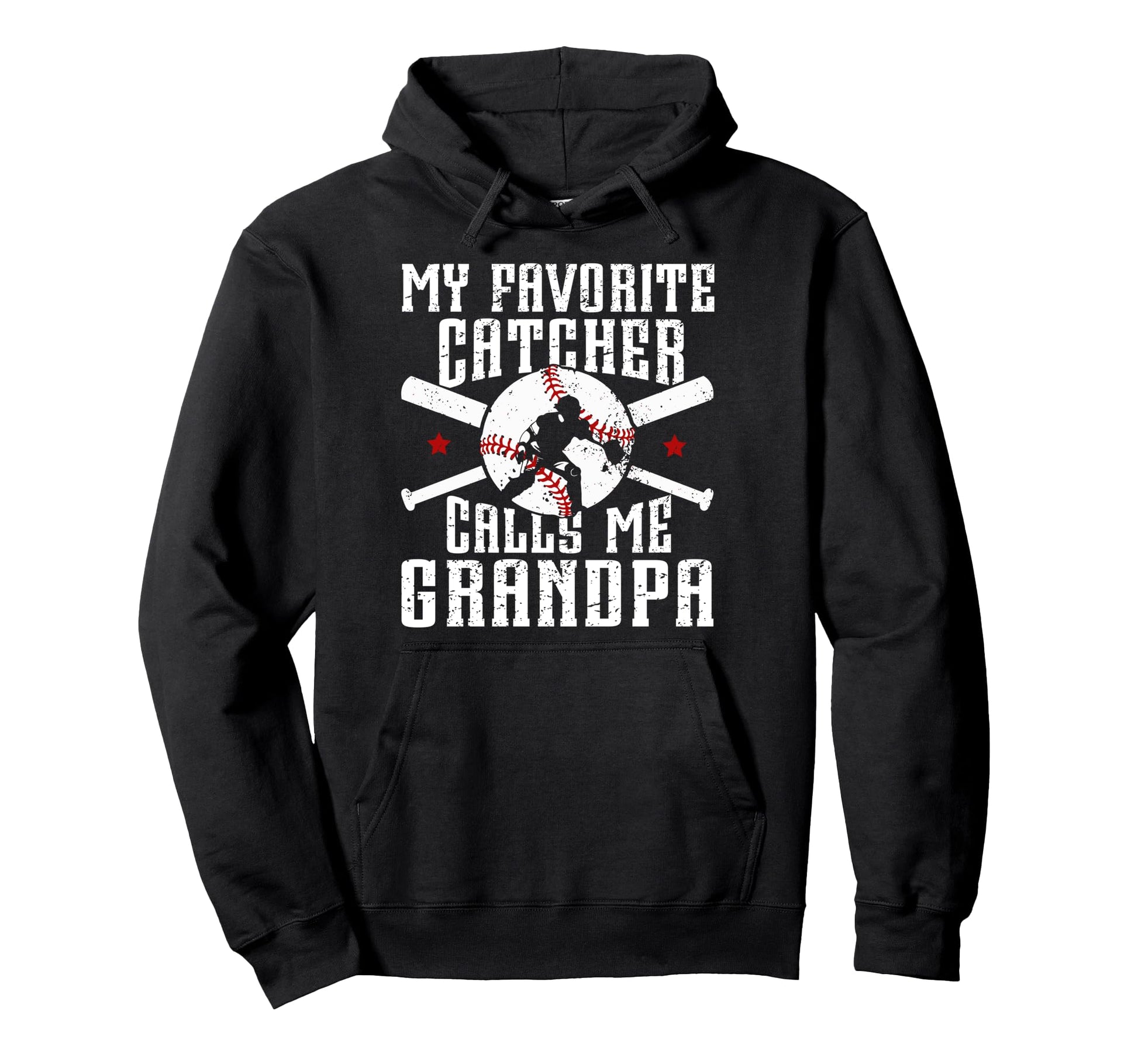 My Favorite Baseball Catcher Grandpa Hoodie - Novelty Apparel Unisex - T-Shirt, Sweatshirt, Hoodie