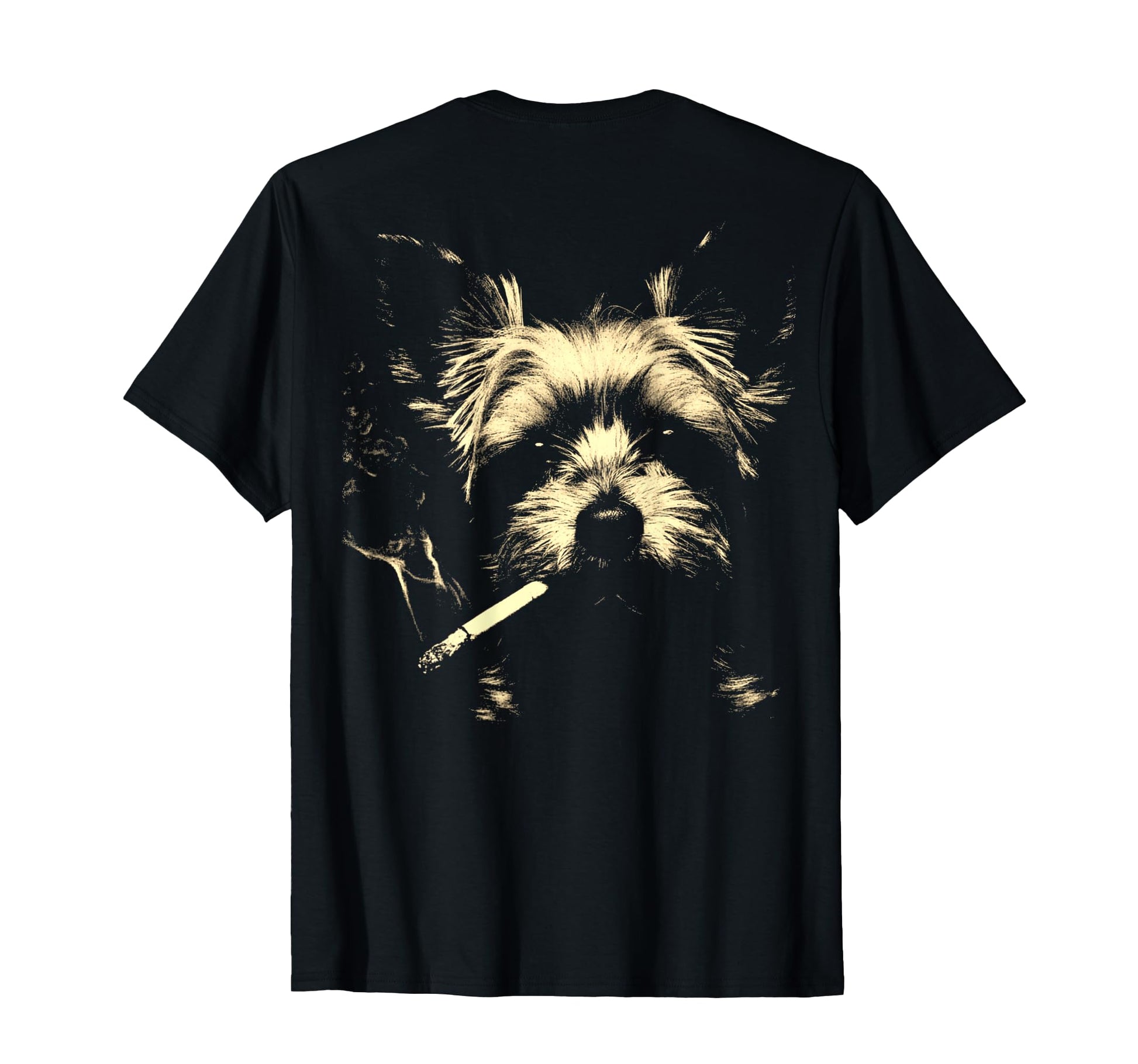 Yorkshire Terrier Smoking Cigarette T-Shirt - Fun Novelty Design Unisex - T-Shirt, Sweatshirt, Hoodie