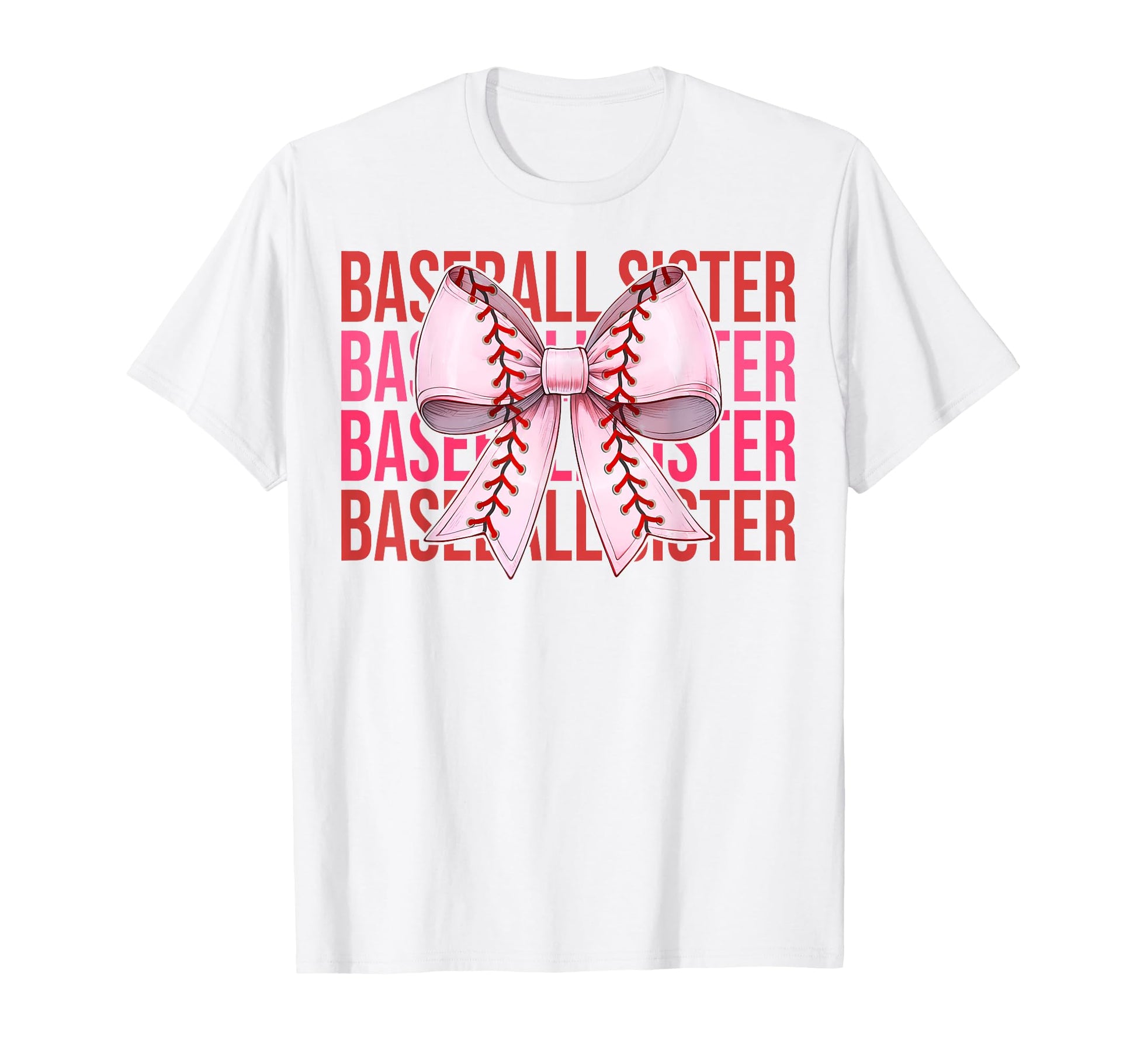 Baseball Sister Baseball Coquette Bow T-Shirt - Trendy Graphic Unisex - T-Shirt, Sweatshirt, Hoodie
