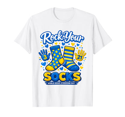 Rock Your Socks Down Syndrome T-Shirt - Novelty Apparel Men Women - T-Shirt, Sweatshirt, Hoodie