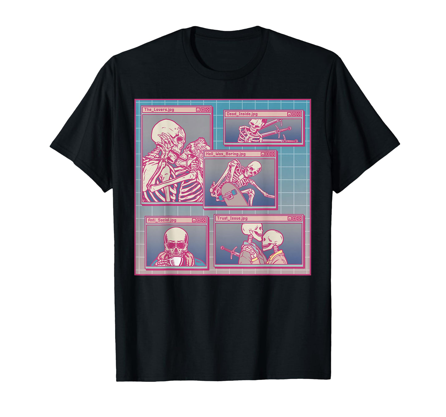 Vaporwave Aesthetic Gothic T-Shirt - Casual Everyday Wear for Adults - T-Shirt, Sweatshirt, Hoodie