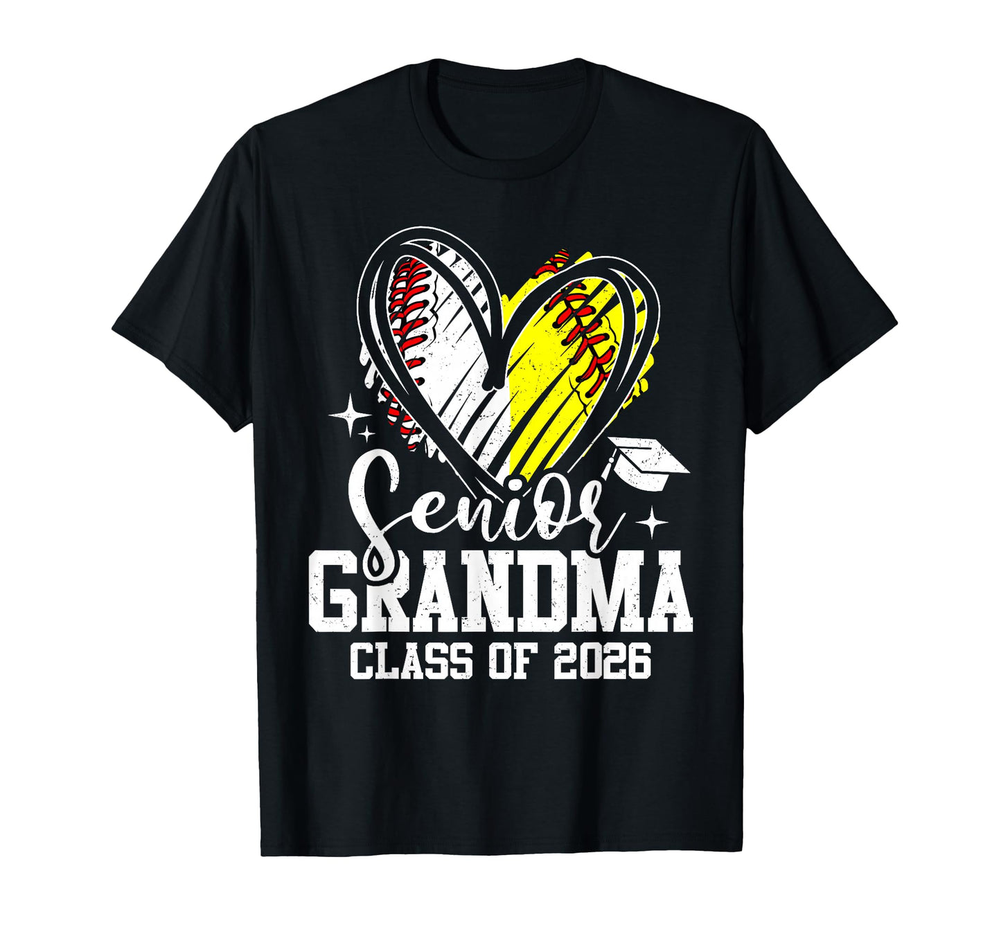 Proud Senior Grandma 2026 Baseball T-Shirt - Novelty Apparel Unisex - T-Shirt, Sweatshirt, Hoodie