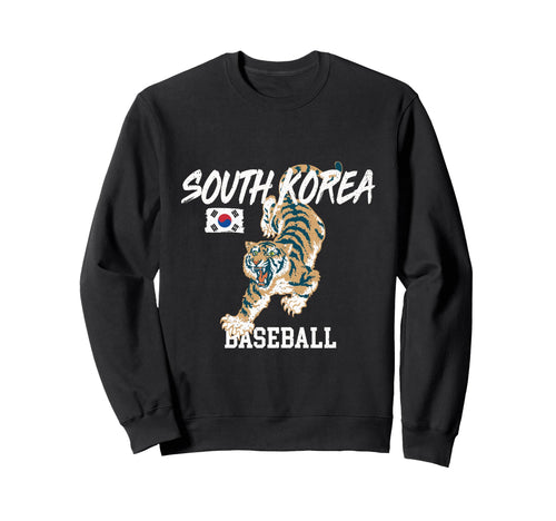 Crawling Tiger South Korea Baseball Sweatshirt - Novelty Apparel Unisex - T-Shirt, Sweatshirt, Hoodie