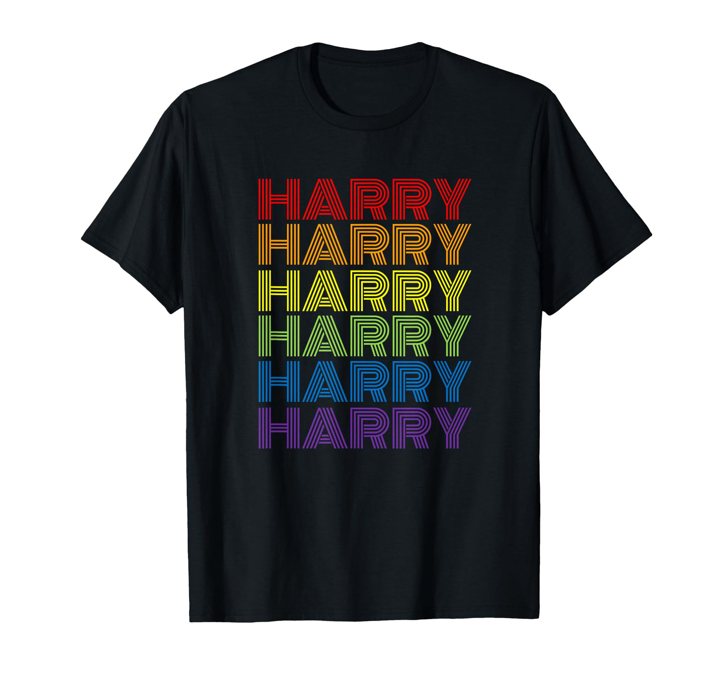 Harry Rainbow Name T-Shirt - Streetwear Style for Adults - T-Shirt, Sweatshirt, Hoodie