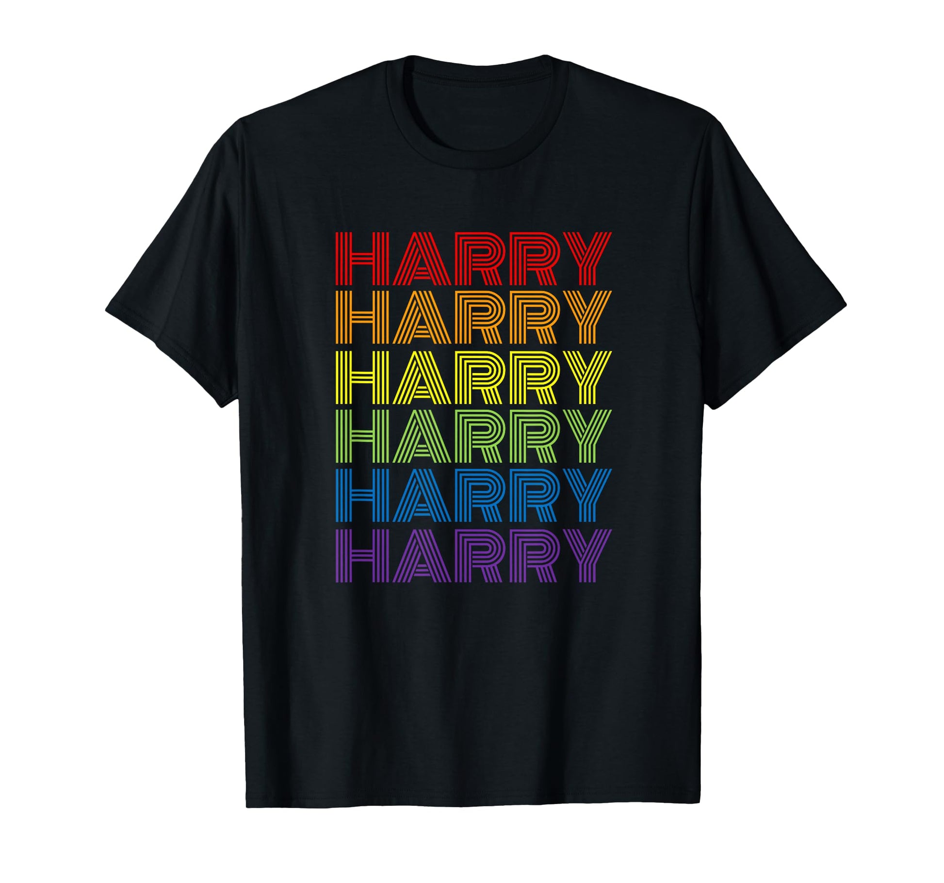 Harry Rainbow Name T-Shirt - Streetwear Style for Adults - T-Shirt, Sweatshirt, Hoodie