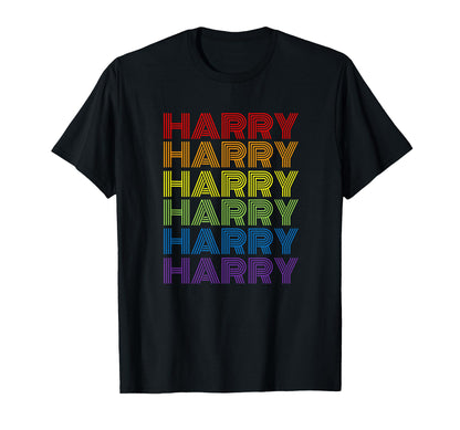 Harry Rainbow Name T-Shirt - Streetwear Style for Adults - T-Shirt, Sweatshirt, Hoodie