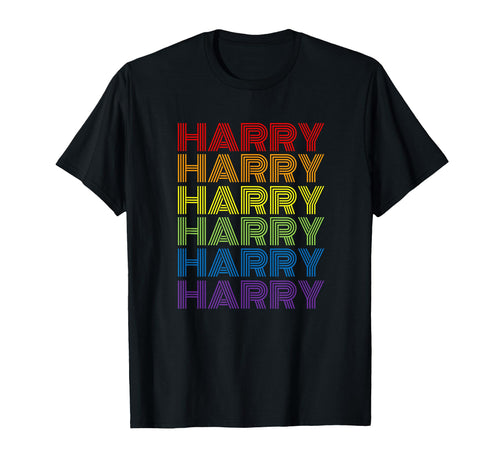 Harry Rainbow Name T-Shirt - Streetwear Style for Adults - T-Shirt, Sweatshirt, Hoodie