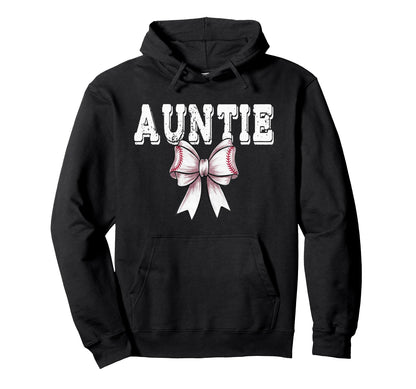 Coquette Baseball Bow Mom Sister Grandma Hoodie - Unique Graphic Men Women - T-Shirt, Sweatshirt, Hoodie