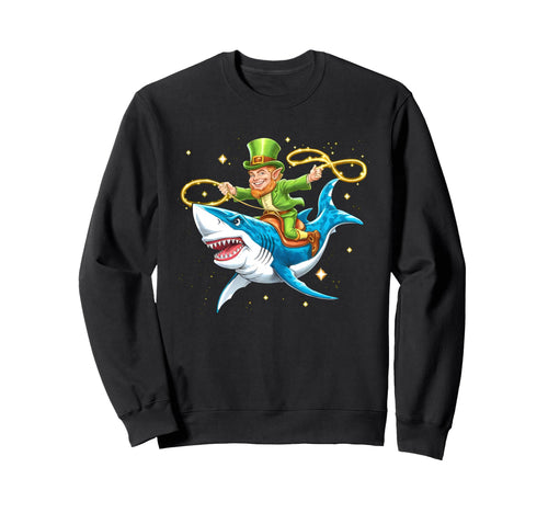 Cheer Leprechaun Shark St Patricks Sweatshirt - Streetwear Style Unisex - T-Shirt, Sweatshirt, Hoodie