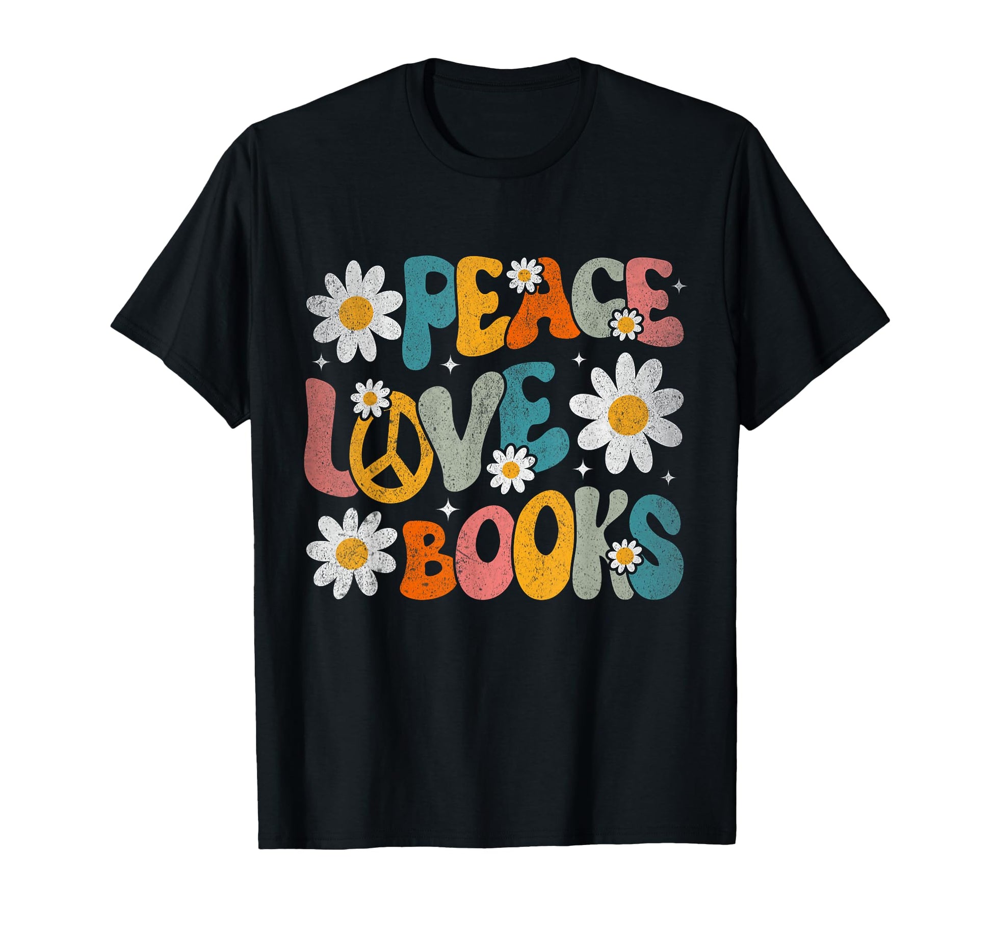 Peace Love Books Bookworm Librarian T-Shirt - Fun Novelty Design Unisex - T-Shirt, Sweatshirt, Hoodie