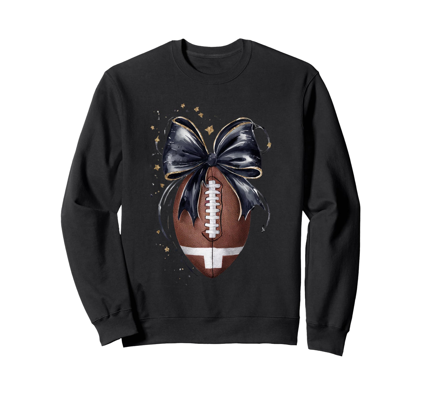 Coquette Bow Football Mama Mothers Sweatshirt - Minimalist Print Men Women - T-Shirt, Sweatshirt, Hoodie