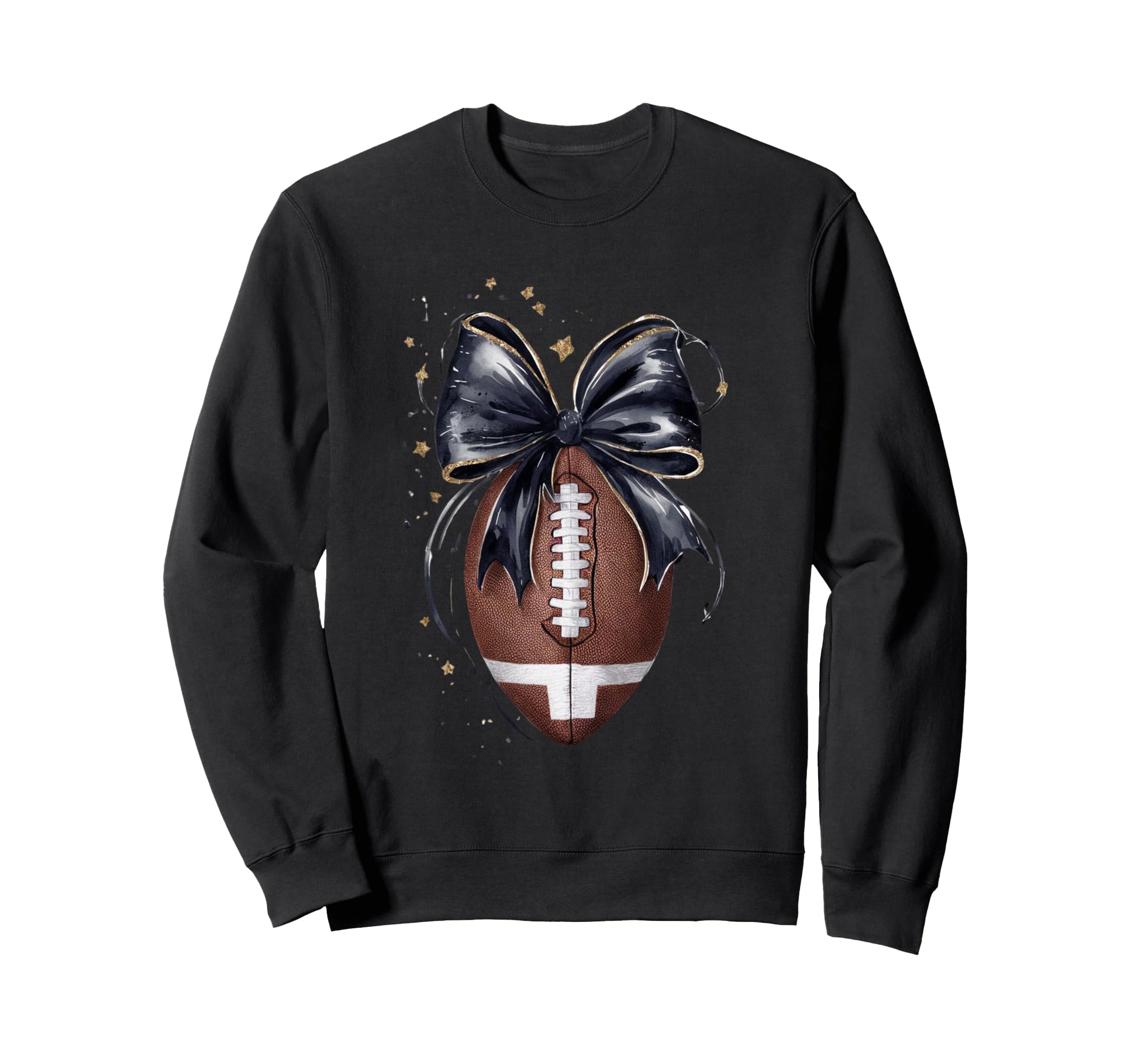 Coquette Bow Football Mama Mothers Sweatshirt - Minimalist Print Men Women - T-Shirt, Sweatshirt, Hoodie