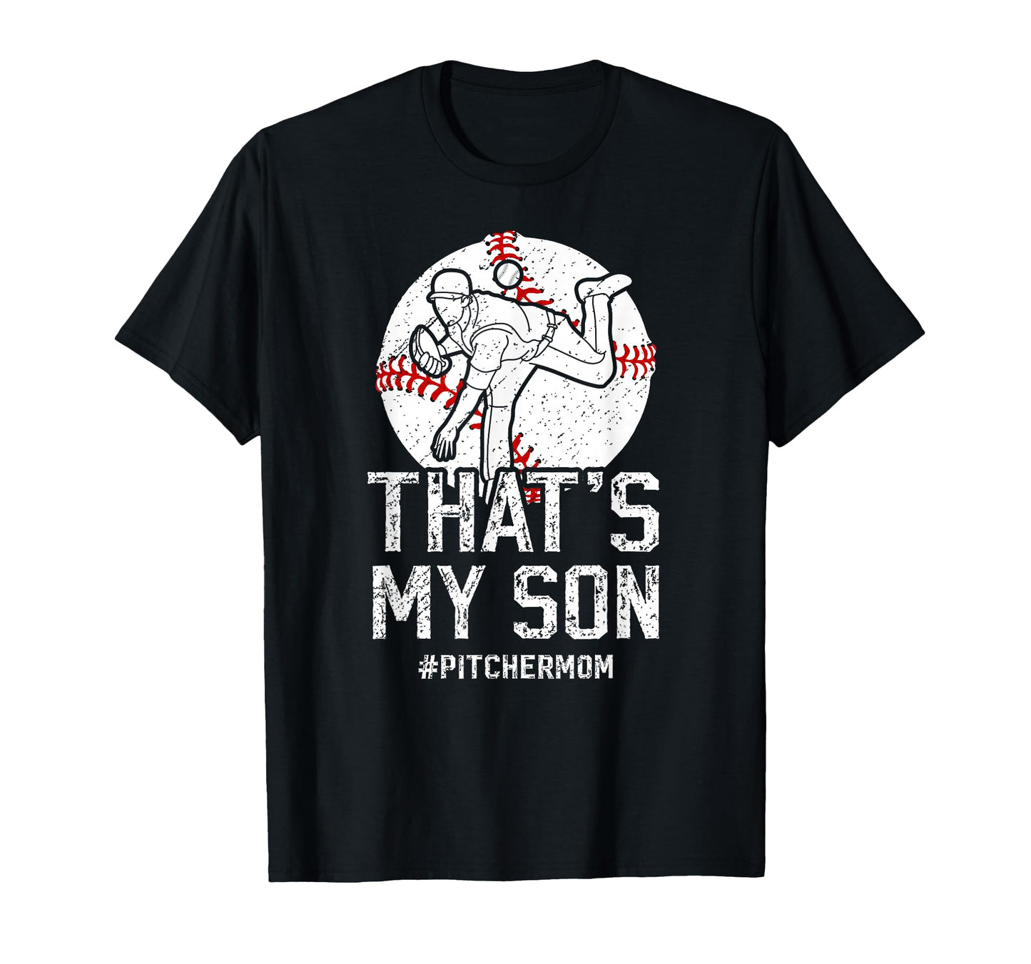 Thats My Son Baseball Pitcher Mom T-Shirt - Aesthetic Graphic for Adults - T-Shirt, Sweatshirt, Hoodie