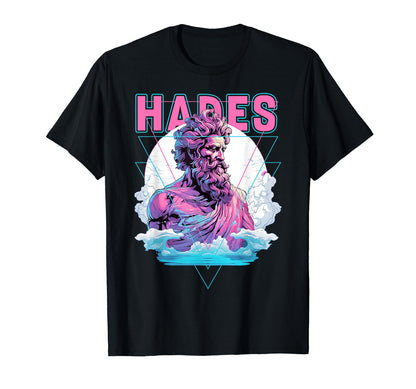 Greek God Hades Vaporwave Aesthetic T-Shirt - Unique Graphic Men Women - T-Shirt, Sweatshirt, Hoodie