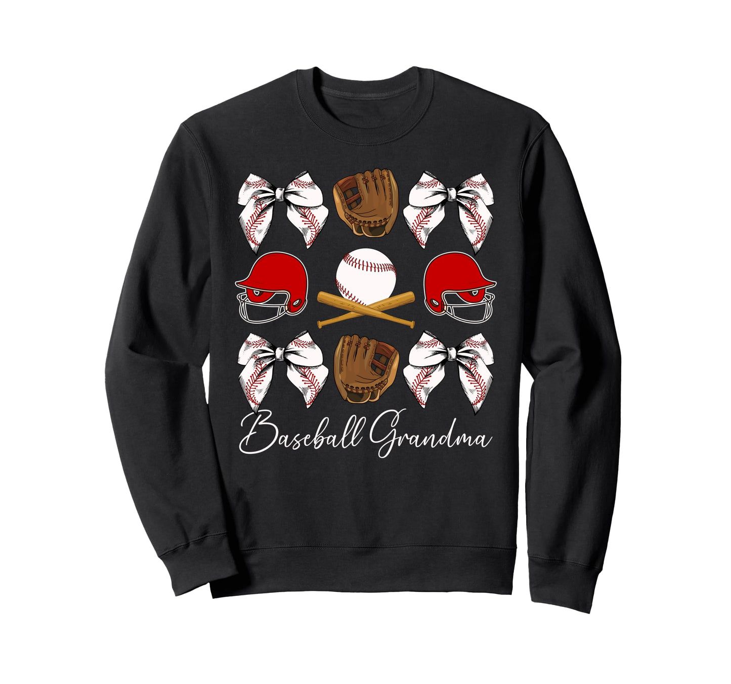 Baseball Grandma Baseball Player Sweatshirt - Graphic Print Unisex - T-Shirt, Sweatshirt, Hoodie