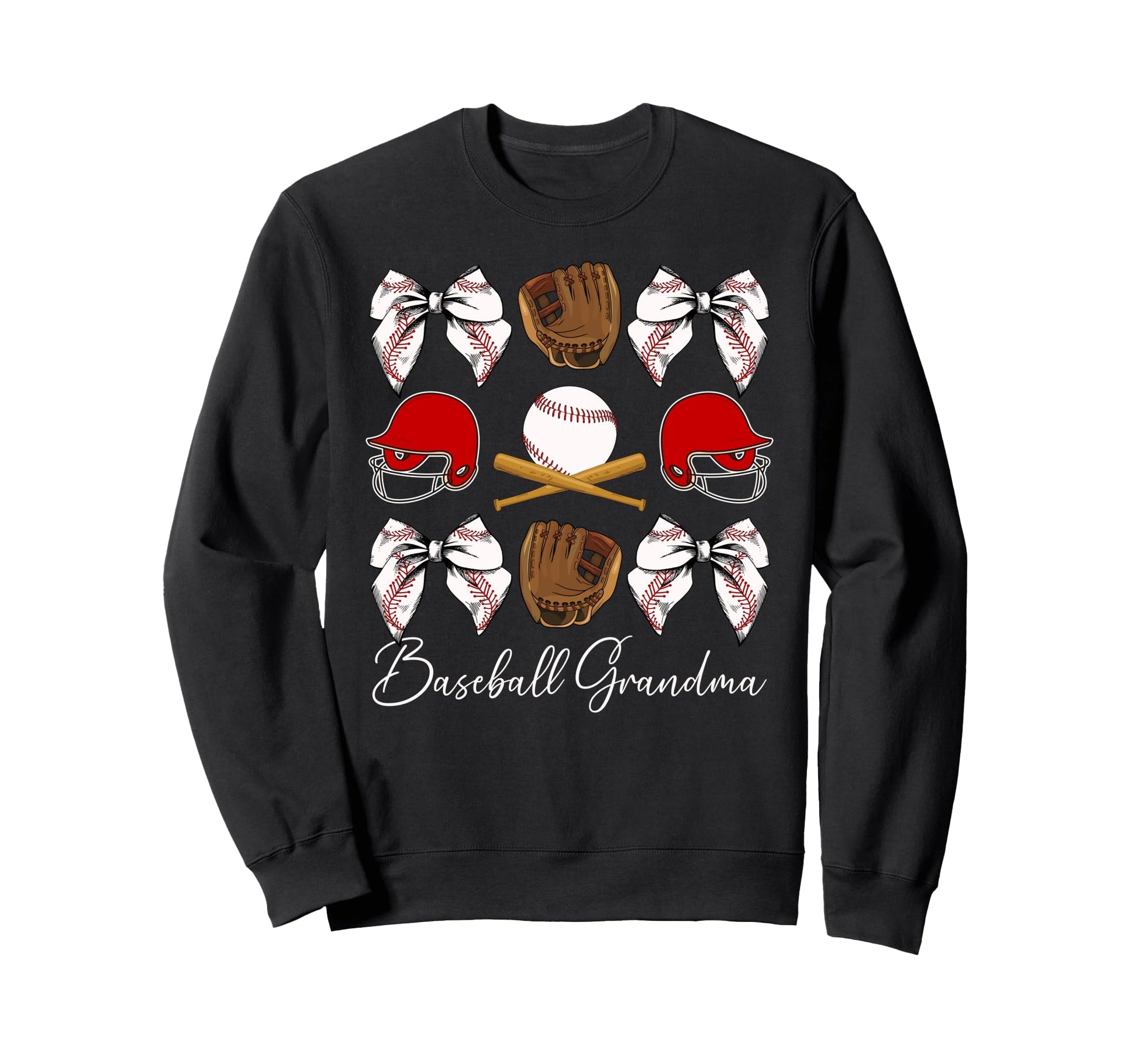 Baseball Grandma Baseball Player Sweatshirt - Graphic Print Unisex - T-Shirt, Sweatshirt, Hoodie
