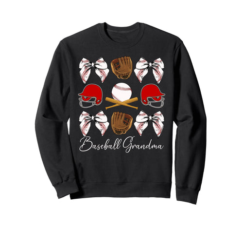 Baseball Grandma Baseball Player Sweatshirt - Graphic Print Unisex - T-Shirt, Sweatshirt, Hoodie