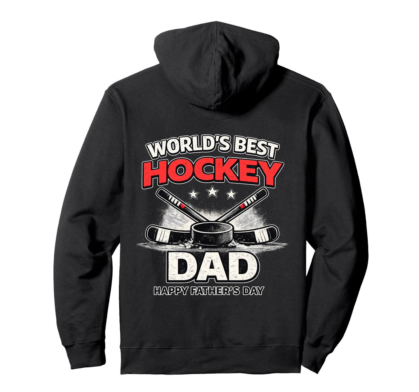 Worlds Best Hockey Dad Funny Ice Hockey Hoodie - Streetwear Style Unisex - T-Shirt, Sweatshirt, Hoodie