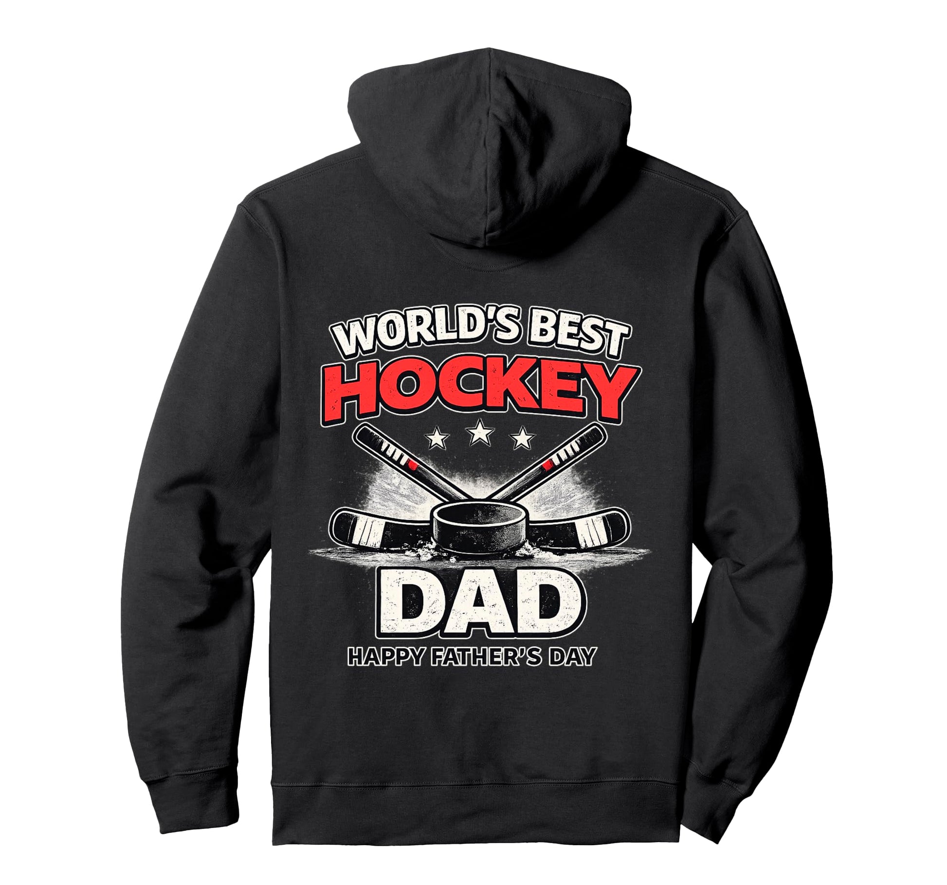 Worlds Best Hockey Dad Funny Ice Hockey Hoodie - Streetwear Style Unisex - T-Shirt, Sweatshirt, Hoodie