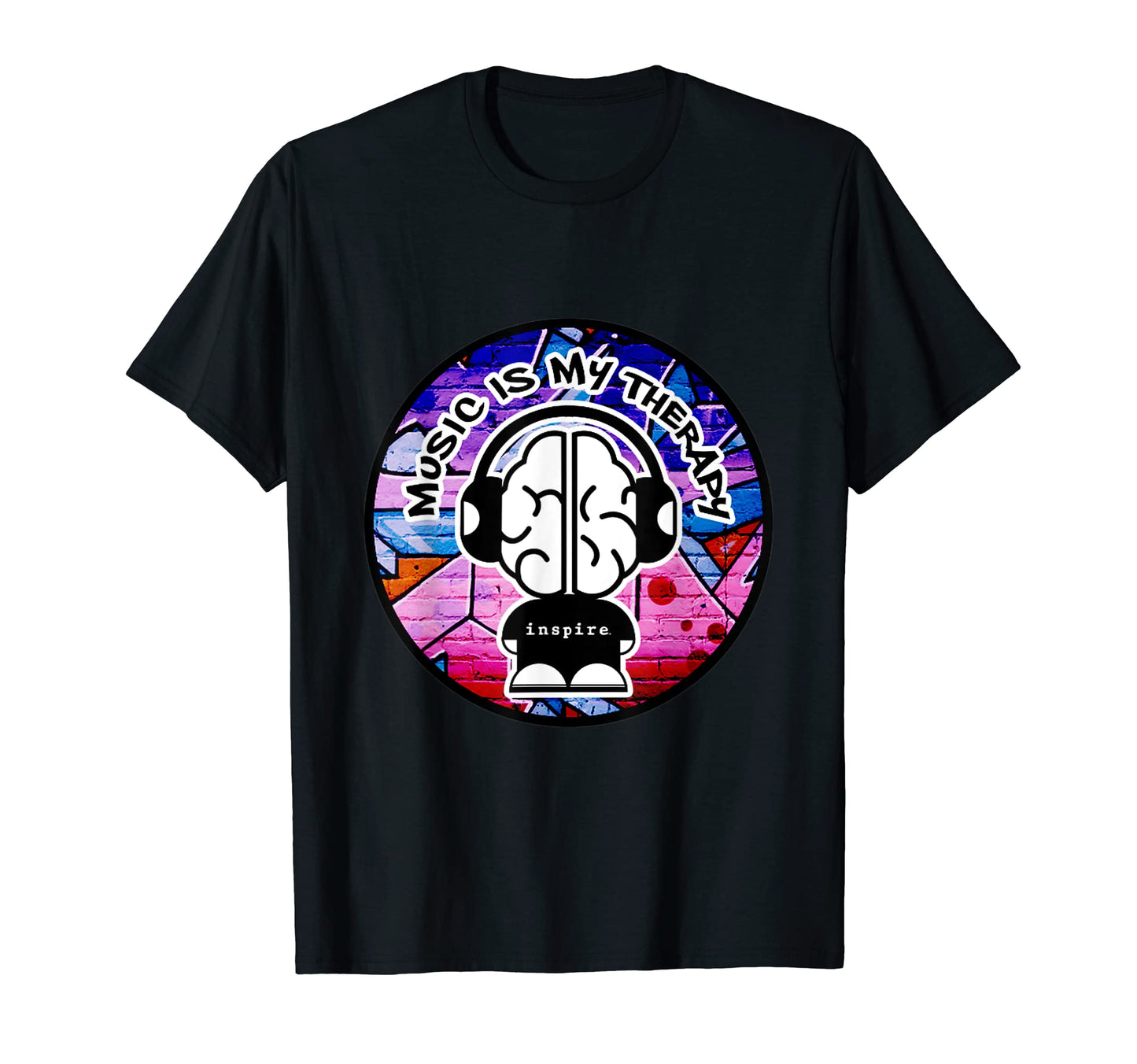 Inspire Brand Music Is My Therapy Old T-Shirt - Graphic Print Men Women - T-Shirt, Sweatshirt, Hoodie
