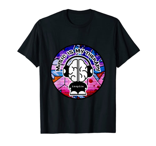 Inspire Brand Music Is My Therapy Old T-Shirt - Graphic Print Men Women - T-Shirt, Sweatshirt, Hoodie