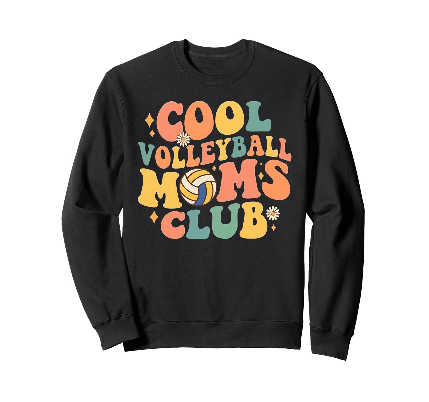 Volleyball Mom Club Sports Sweatshirt - Fun Novelty Design for Adults - T-Shirt, Sweatshirt, Hoodie