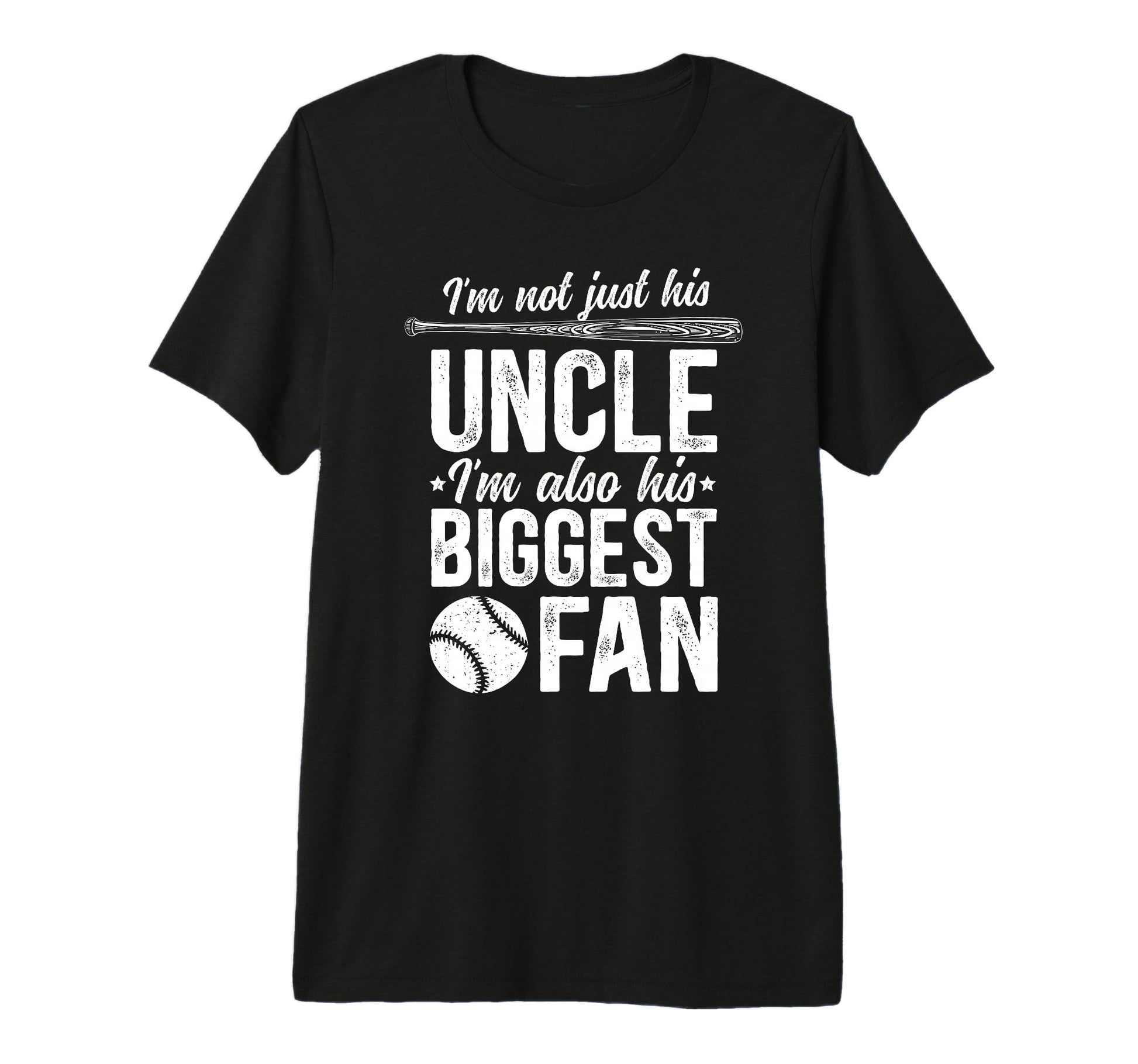 Mens His Biggest Fan Baseball Uncle T-Shirt - Unique Graphic Men Women - T-Shirt, Sweatshirt, Hoodie