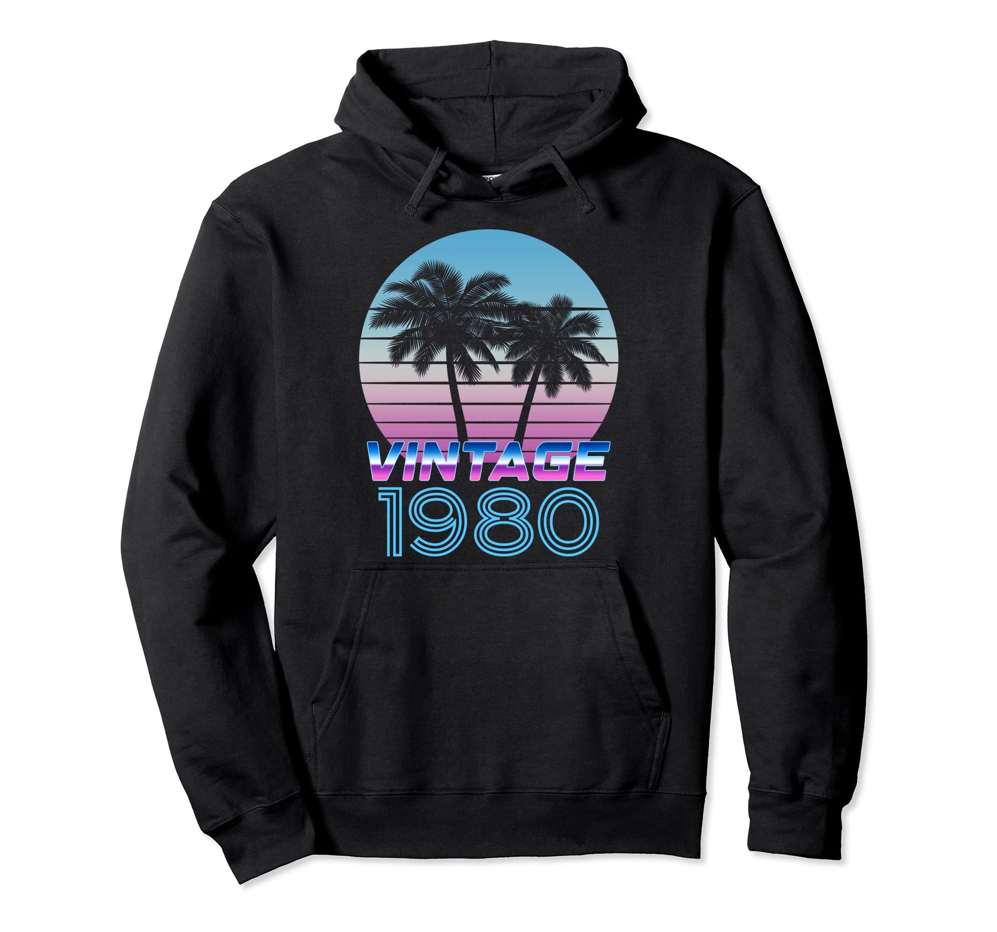 1980 Vaporwave Birthday Hoodie - Fun Novelty Design Men Women - T-Shirt, Sweatshirt, Hoodie