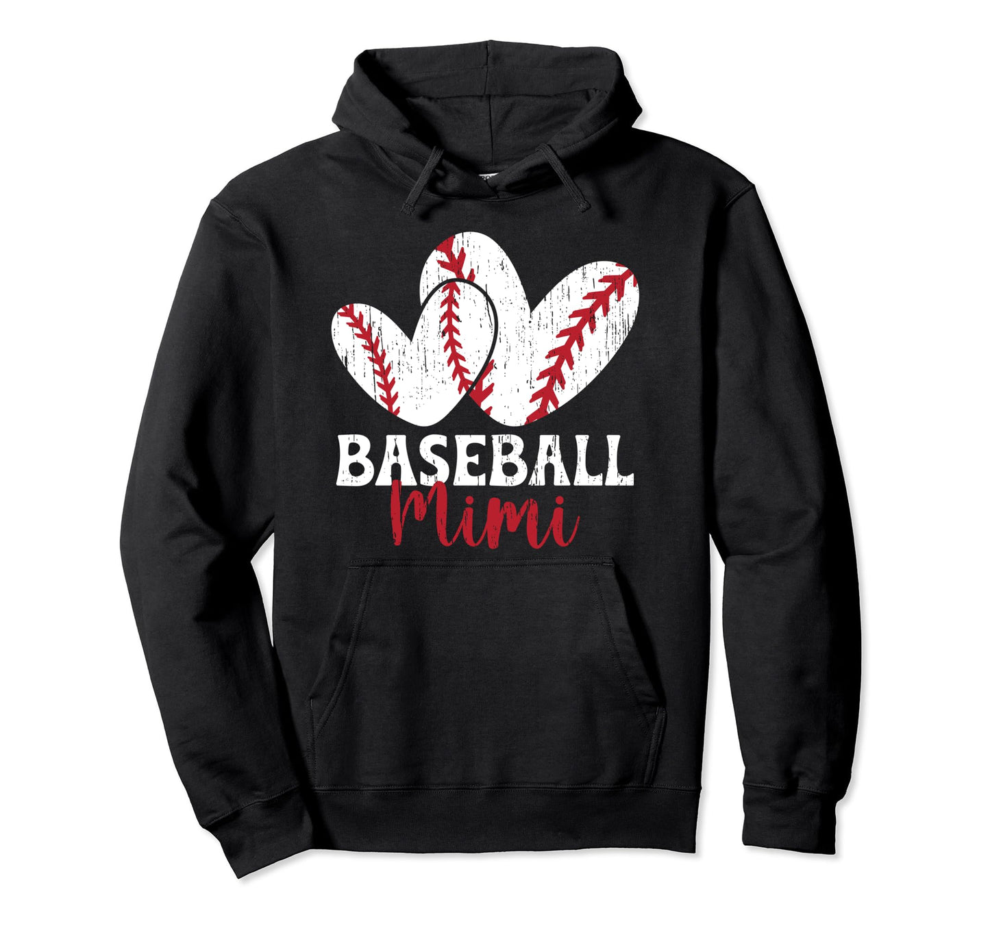 Baseball Mimi Hearts Grandma Mimi Hoodie - Casual Everyday Wear Men Women - T-Shirt, Sweatshirt, Hoodie