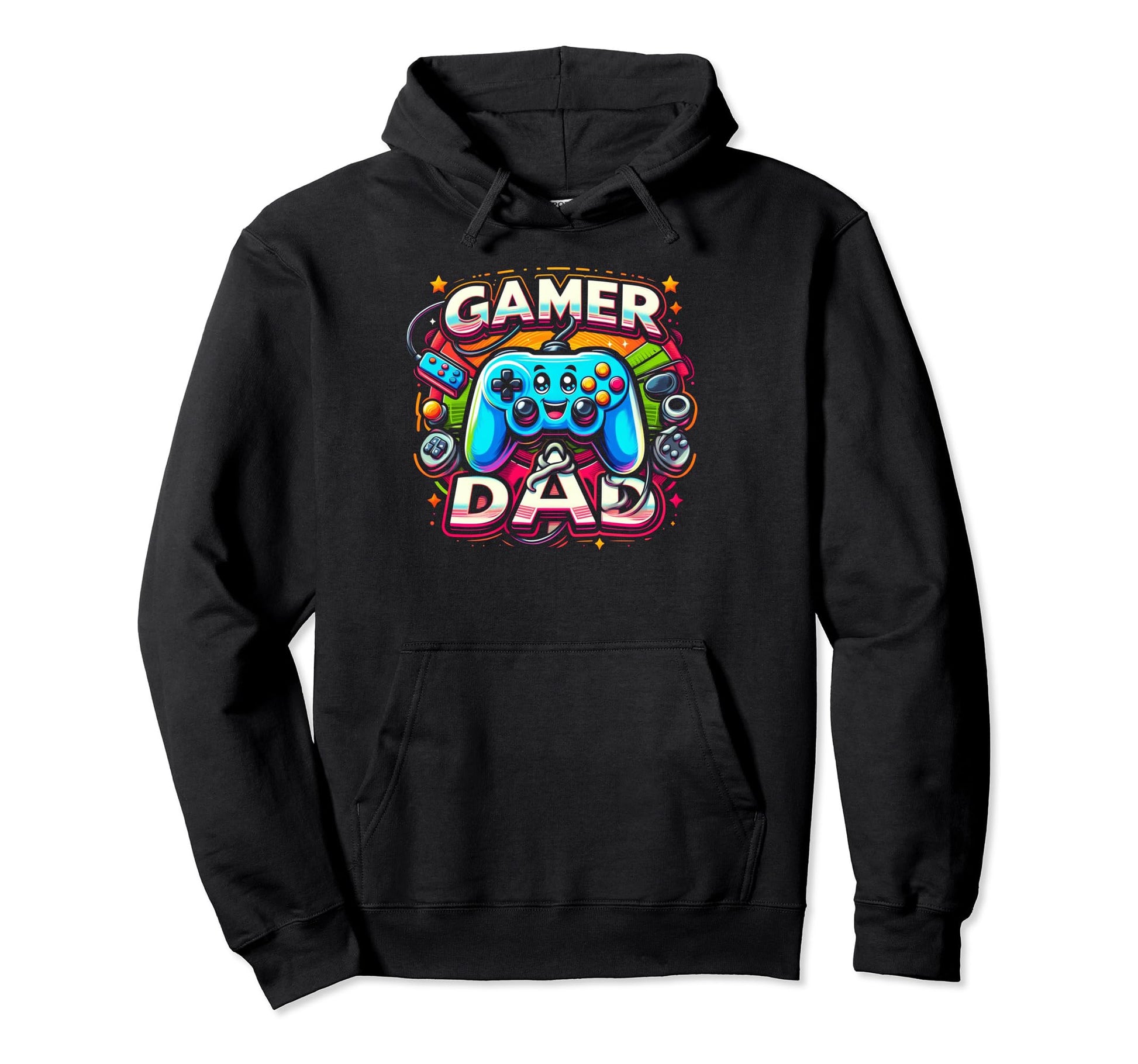 Gamer Dad Game Controller Gaming Hoodie - Casual Everyday Wear Unisex - T-Shirt, Sweatshirt, Hoodie