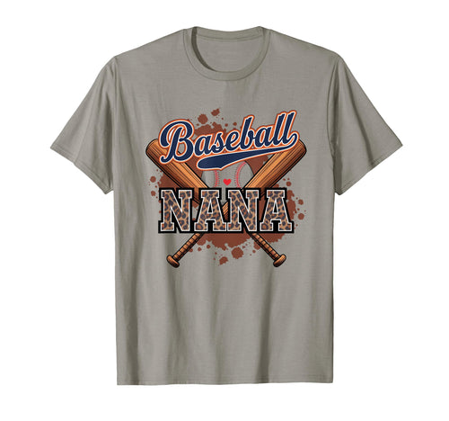 Baseball Nana Heart Leopard Softball T-Shirt - Graphic Print Unisex - T-Shirt, Sweatshirt, Hoodie