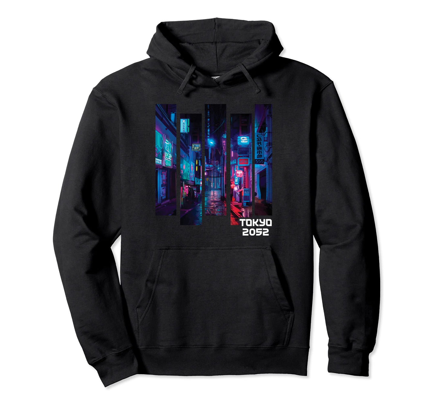 Tokyo 2052 Synthwave City Aesthetic Hoodie - Minimalist Print Unisex - T-Shirt, Sweatshirt, Hoodie