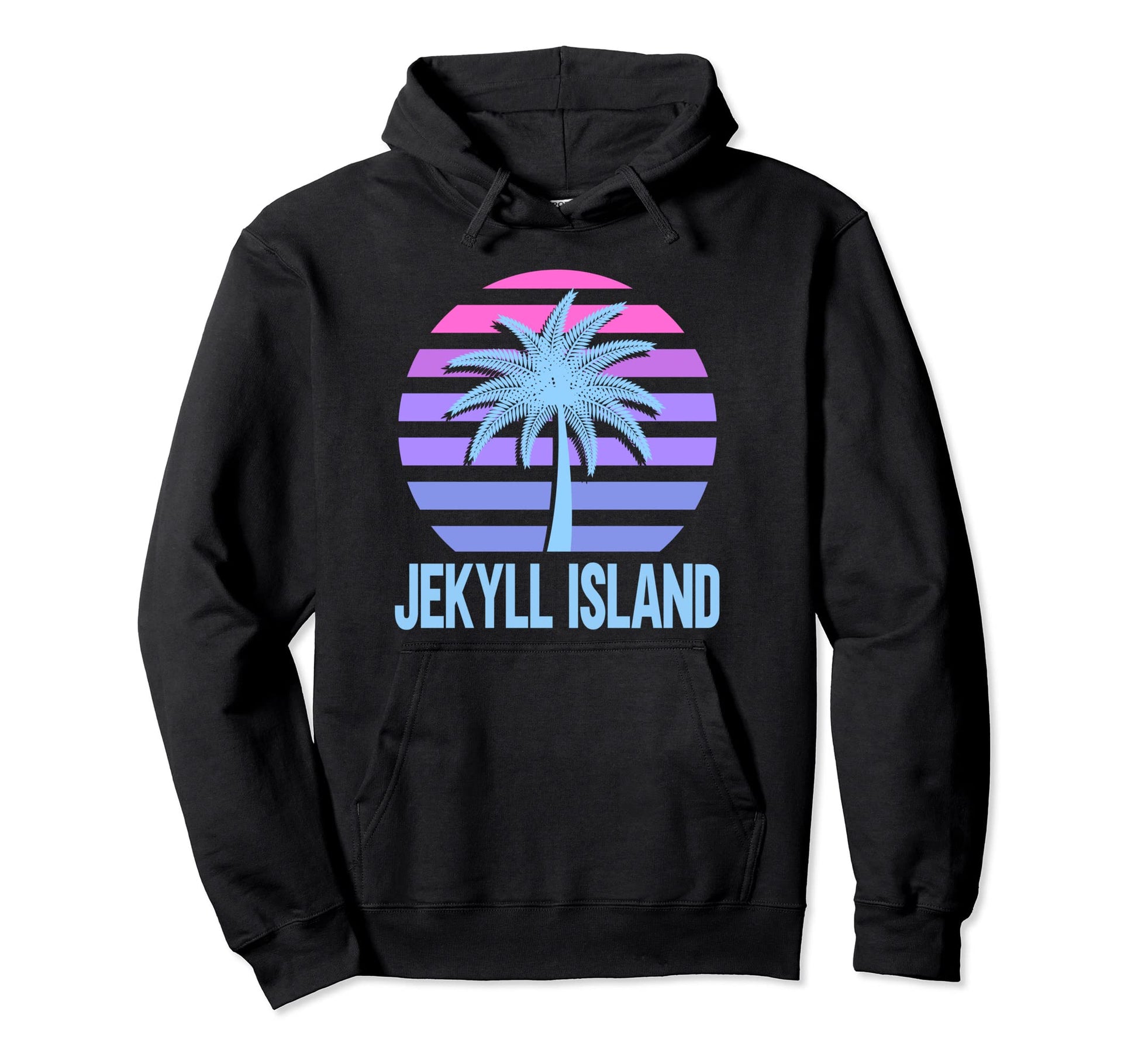 Jekyll Island Vacation Vaporwave Hoodie - Trendy Graphic Men Women - T-Shirt, Sweatshirt, Hoodie