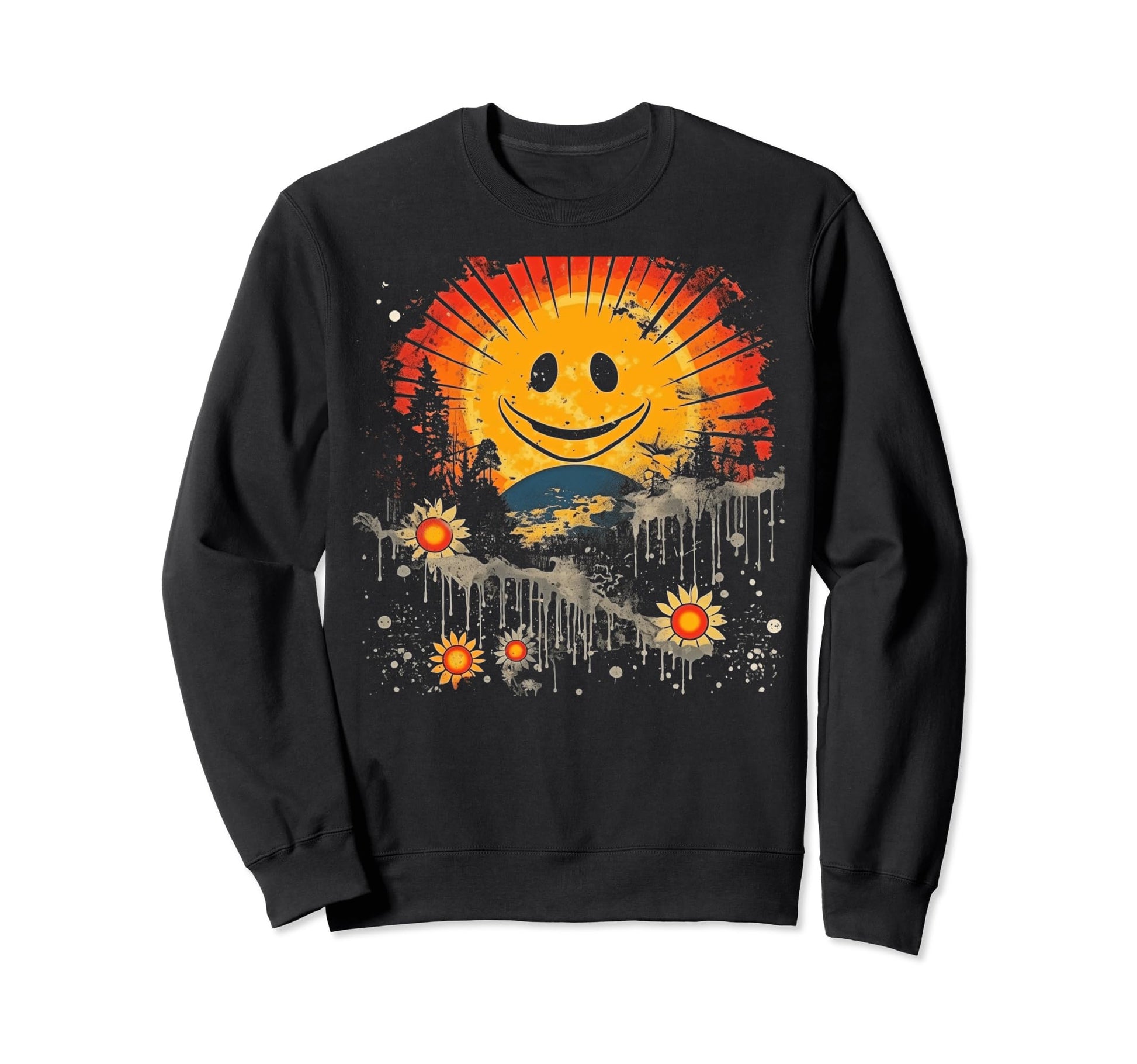 Sun Boho Groovy Sunshine Grunge 14 Sweatshirt - Streetwear Style for Adults - T-Shirt, Sweatshirt, Hoodie