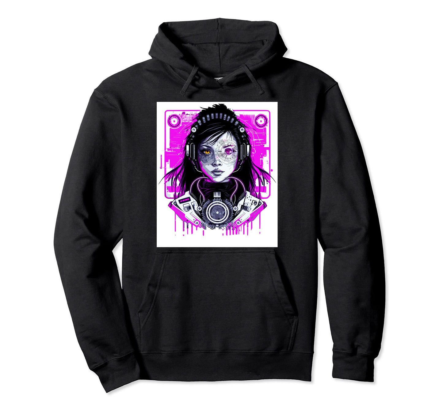 Japanese Cyborg Science Fiction Hoodie - Fun Novelty Design Unisex - T-Shirt, Sweatshirt, Hoodie