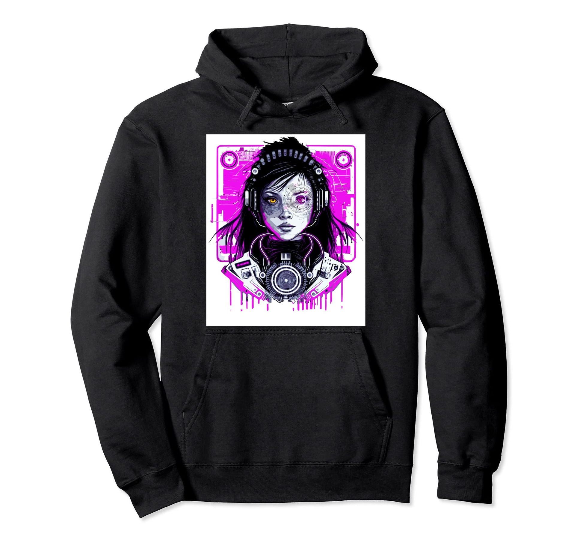 Japanese Cyborg Science Fiction Hoodie - Fun Novelty Design Unisex - T-Shirt, Sweatshirt, Hoodie